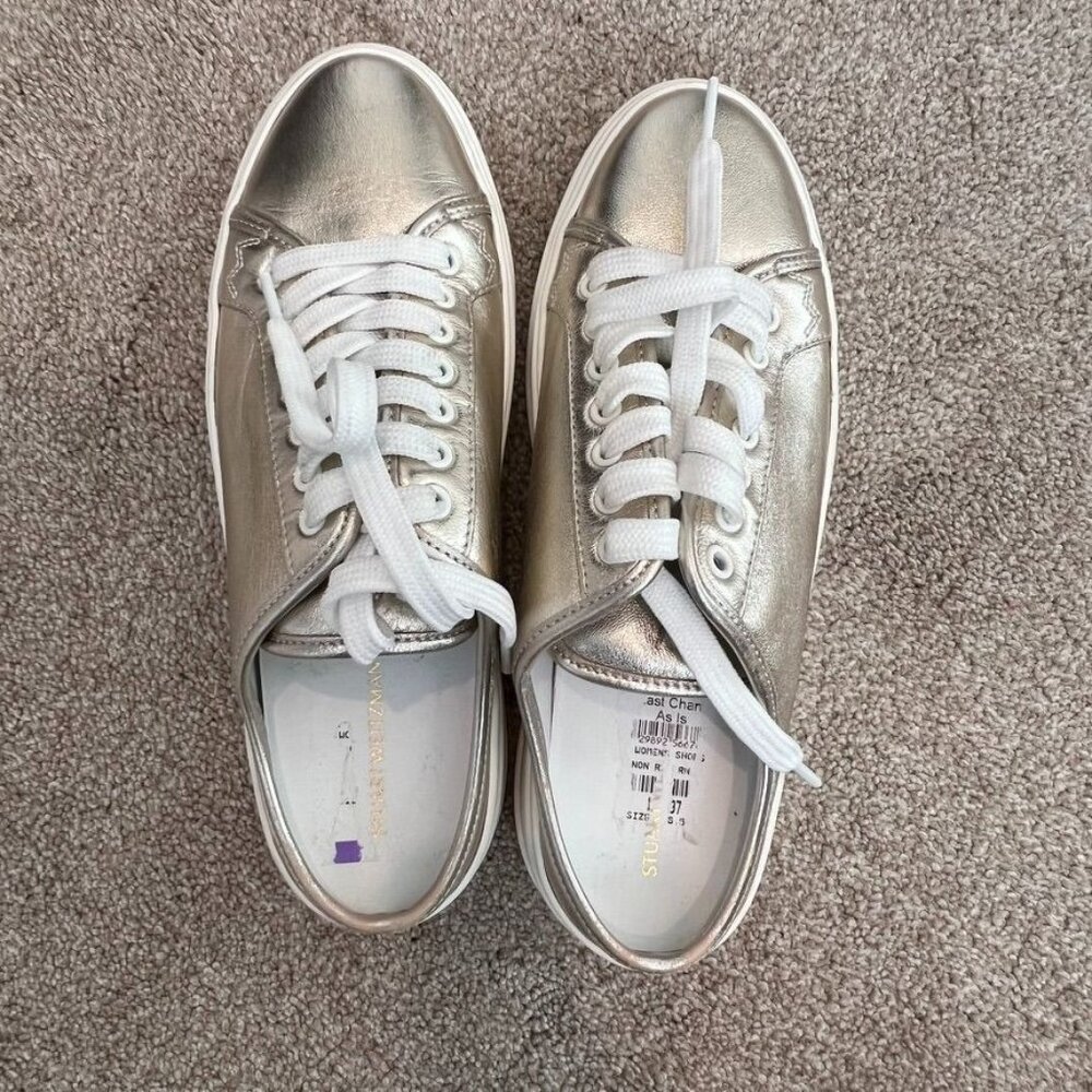 Stuart Weitzman Skater Open Back Mule Sneakers Si… - image 4